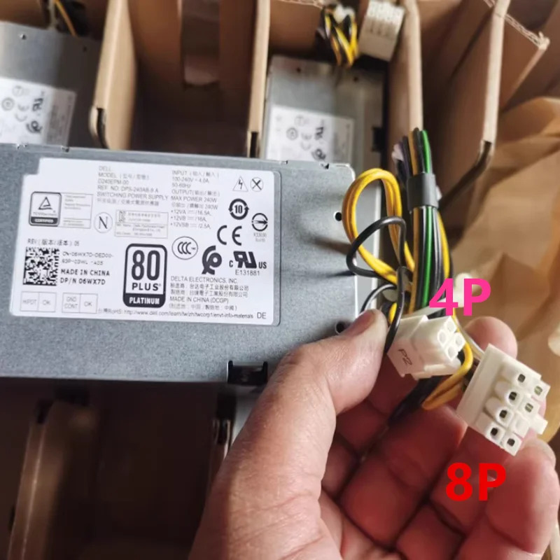 DELL Optiplex 3040 5040 7040 8Pin4Pin 240W D240EPM-00 6WX7D 06WX7D DPS-240AB-9 A새 원본 전원공급장치
