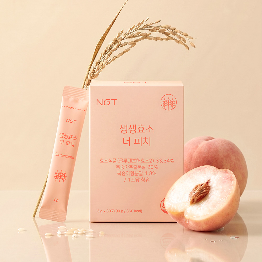NGT 생생효소 더 피치 네츄럴굿띵스 임산부 효소 복숭아 글루텐분해 30포, 3개 - 상세 이미지 4