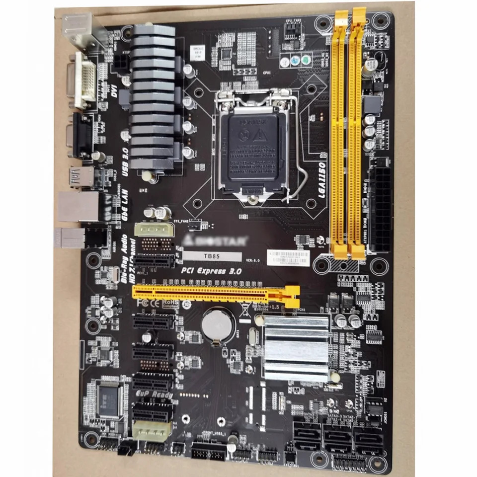 Biostar 마이닝 마더보드 TB85 6PCI-E LGA 1150 DDR3 리퍼