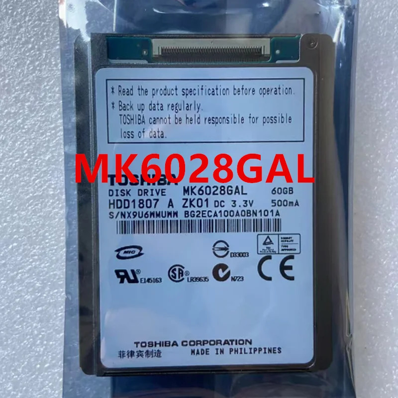 MK6028GAL데스크탑 HDD내장 하드 TOSHIBA 60GB 1.8 CE새 원본 HDD
