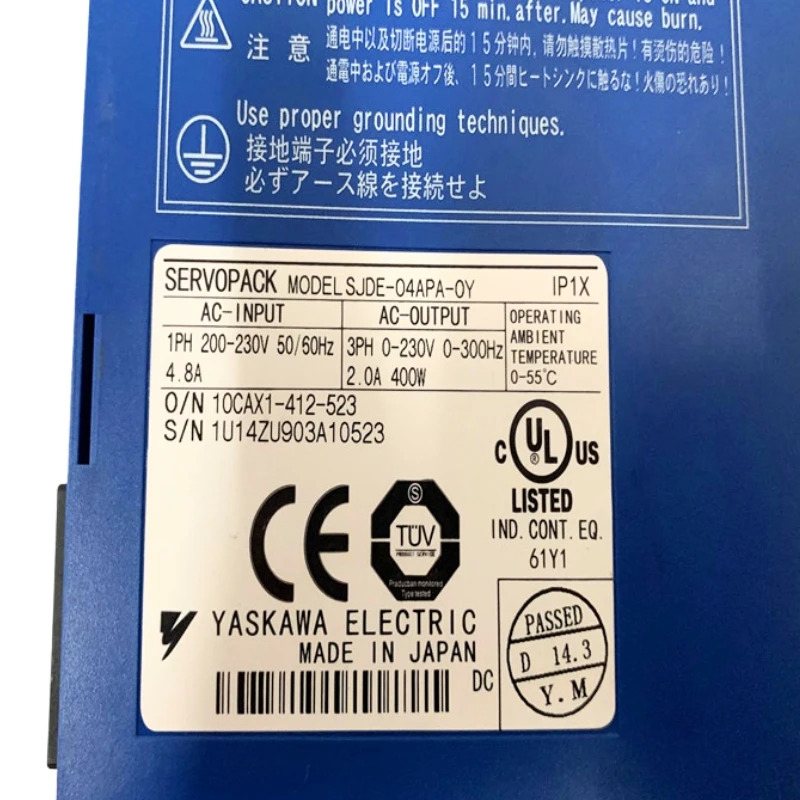 SJDE-04APA-OY Yaskawa 서보 드라이브 신속
