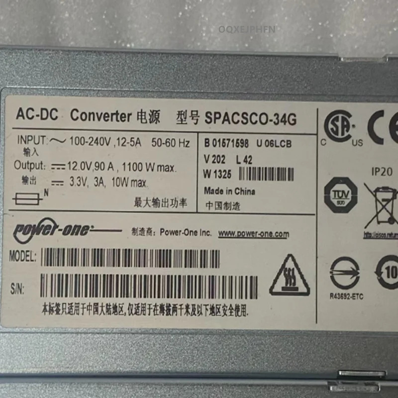 CISCO 1100W 전원공급장치 N55-PAC-1100W-B SPACSCO-34G 341-0461-02 거오리지널 새 것처럼 작동