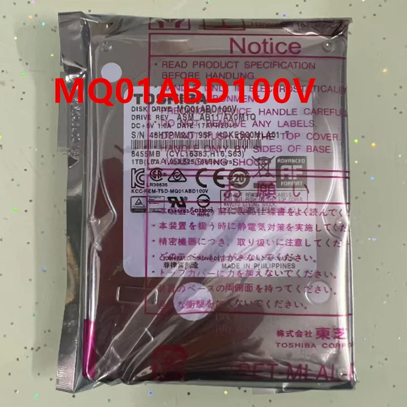 MQ01ABD100V노트북 HDDTOSHIBA 1TB 2.5 SATA새 원본 하드