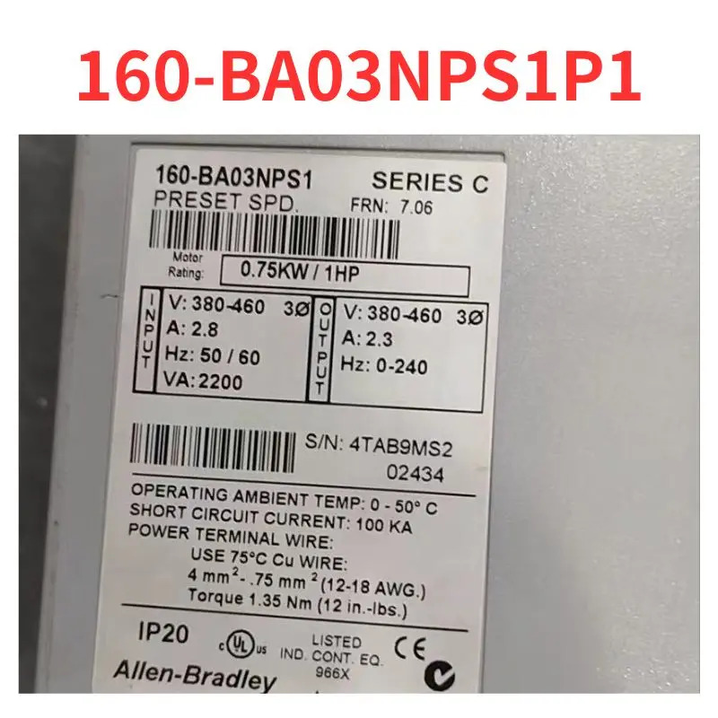 리퍼 완료 주파수 변환기 신 160-BA03NPS1P1