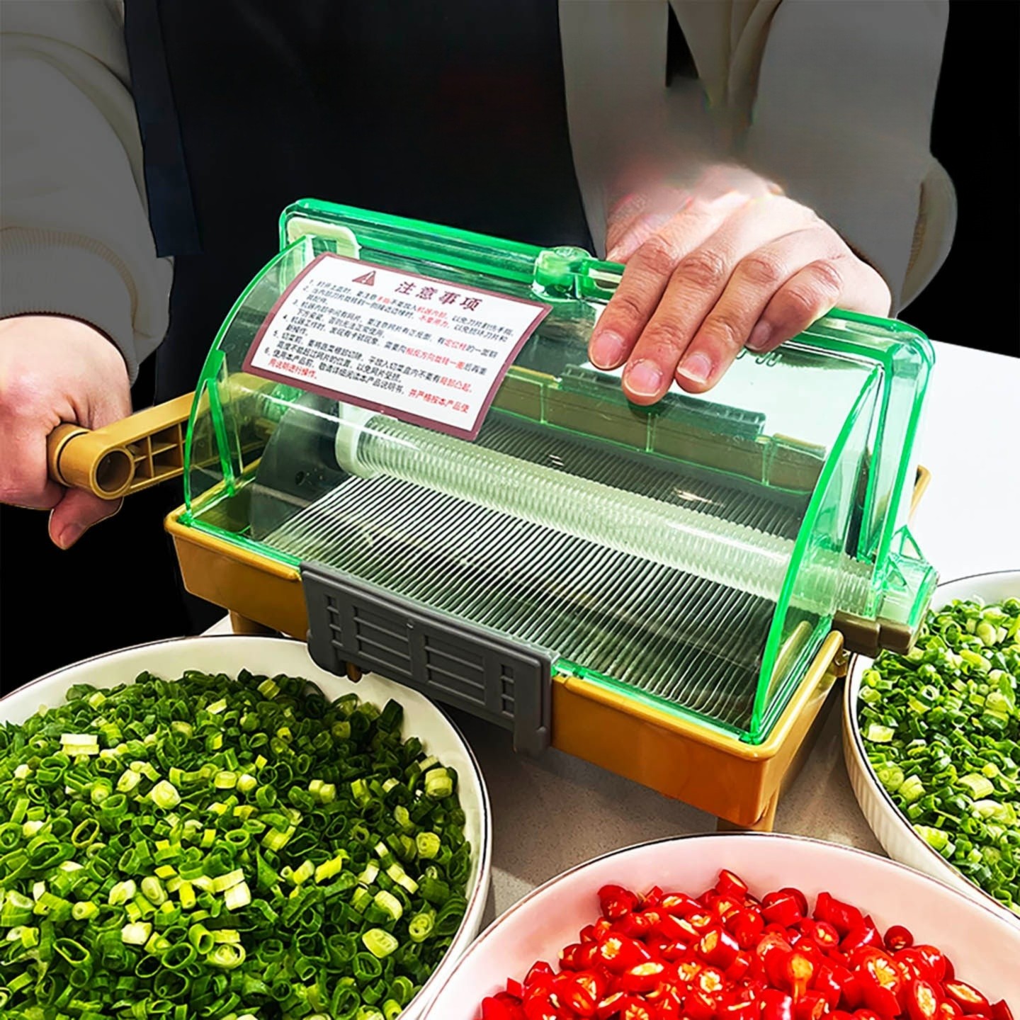 수동 슬라이서 커터 절단기 기계 슬라이스 당근 업소용 주방 채썰기 감자채칼 무채 - 상품 이미지