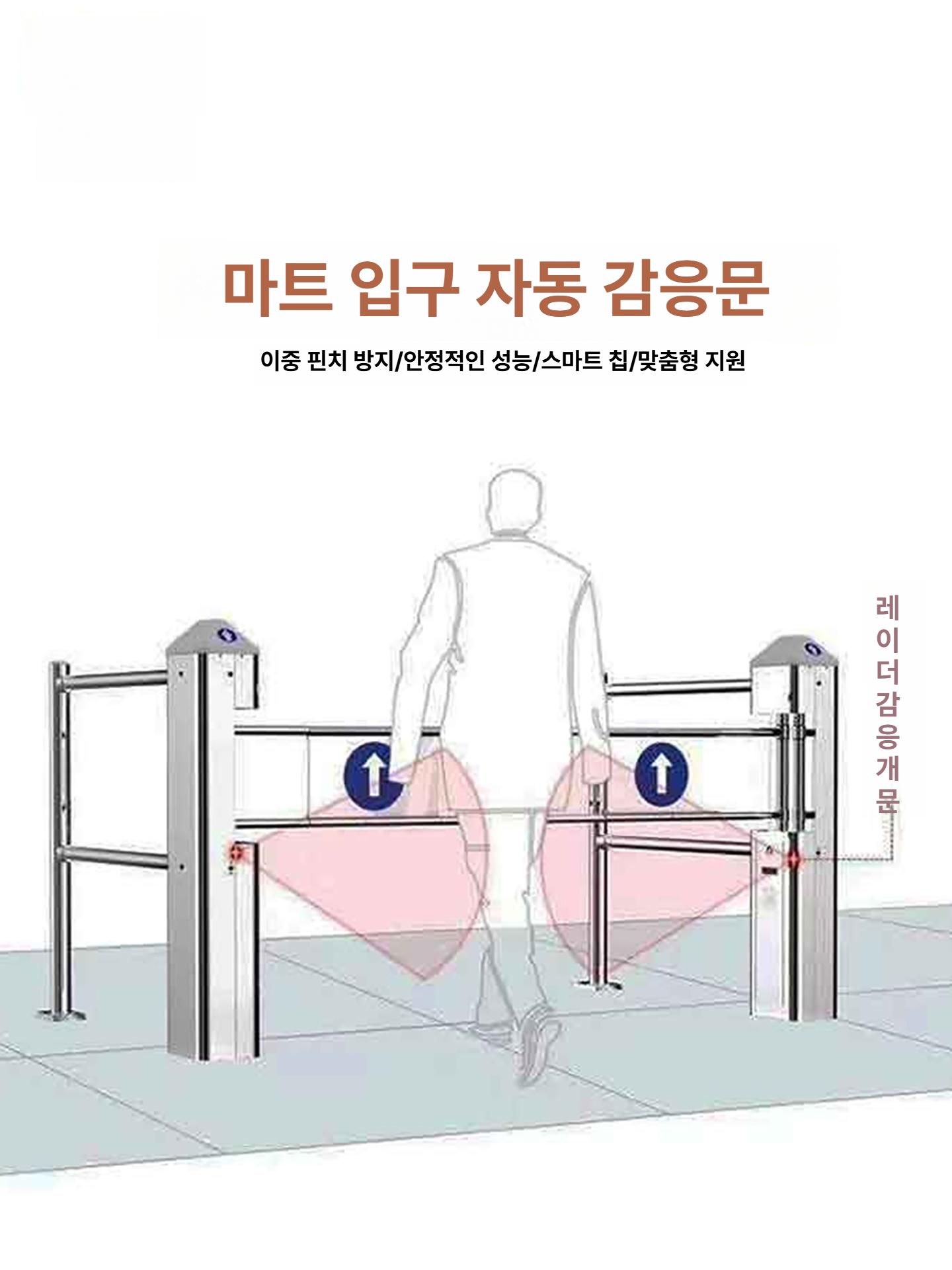 스테인레스 스윙게이트 기계식 범용 단방향 도어 장치 잠금 밸브 턴게이트 출입구 - 상세 이미지 4