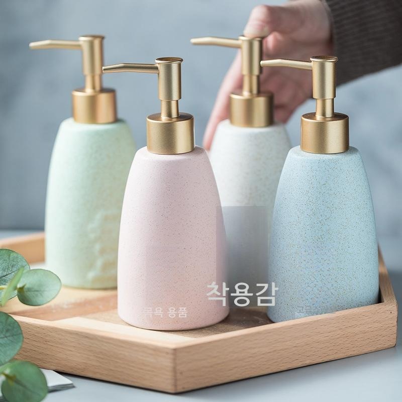 세라믹 디스펜서 샴푸 샤워젤 로션 용기 아이싱 파우더 - 상품 이미지