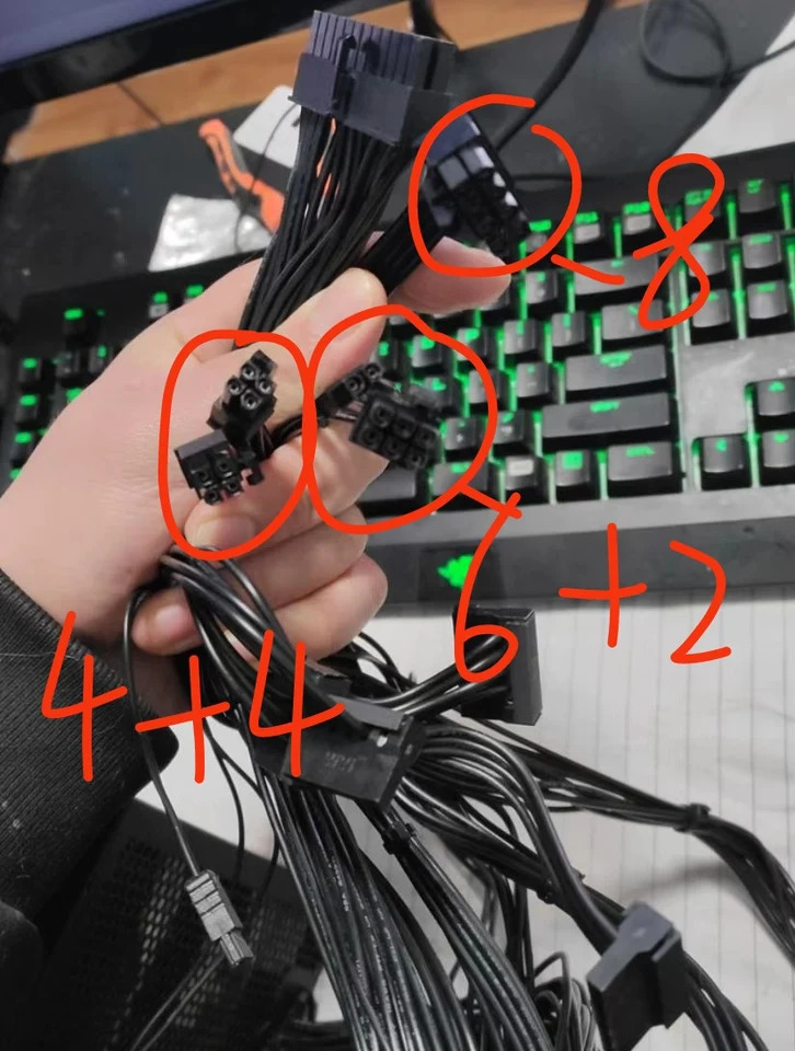 Lenovo호환 전원 PS-8501-2 VB 80 지원 8 그래픽 카드 500W