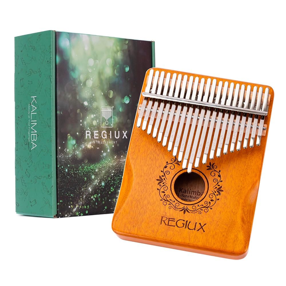 보호 케이스, 튜닝 해머, 학습 지침, 학생, 성인, 초보자를 위한 고품질 악기가 포함된 REGIUX 칼림바 21 키 엄지 피아노 - 상세 이미지 3