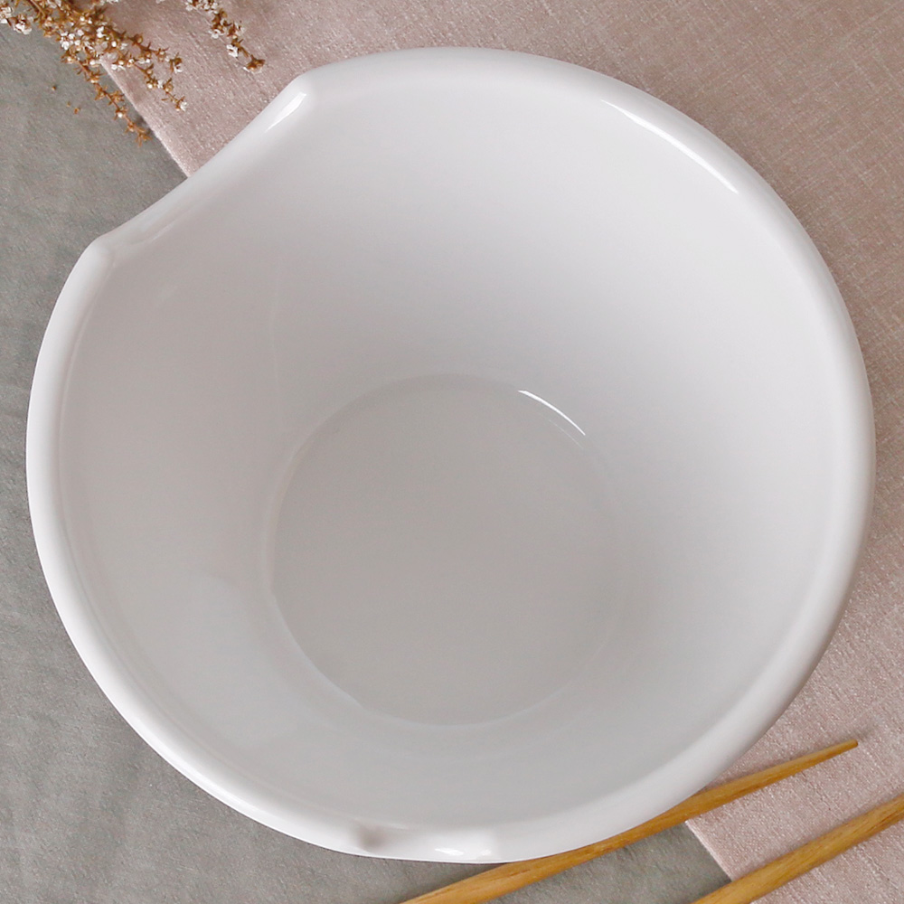 백지 멜라민 면기 중식 짬뽕 짜장면 국수 라면 우동 비빔밥 그릇 18cm, 소스면기 - 상세 이미지 3