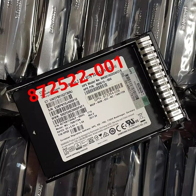hp호환 G9 G10 3.84TB SATA SSD오리지널 새 솔리드 스테이트 드라이브 872522 -001 872352 -B21 866614 -004