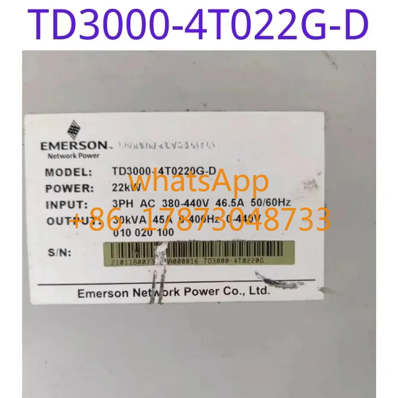 리퍼된 주파수 변환기 TD3000-4T022G-D 22KW 기능은 그대로 리퍼되었으며 외관도 유지되었습니다.