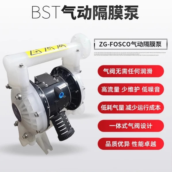 VERDERAIR 공압 다이어프램 펌프 산성 베이스 BST -25PPPPTFTF 직경 1 인치