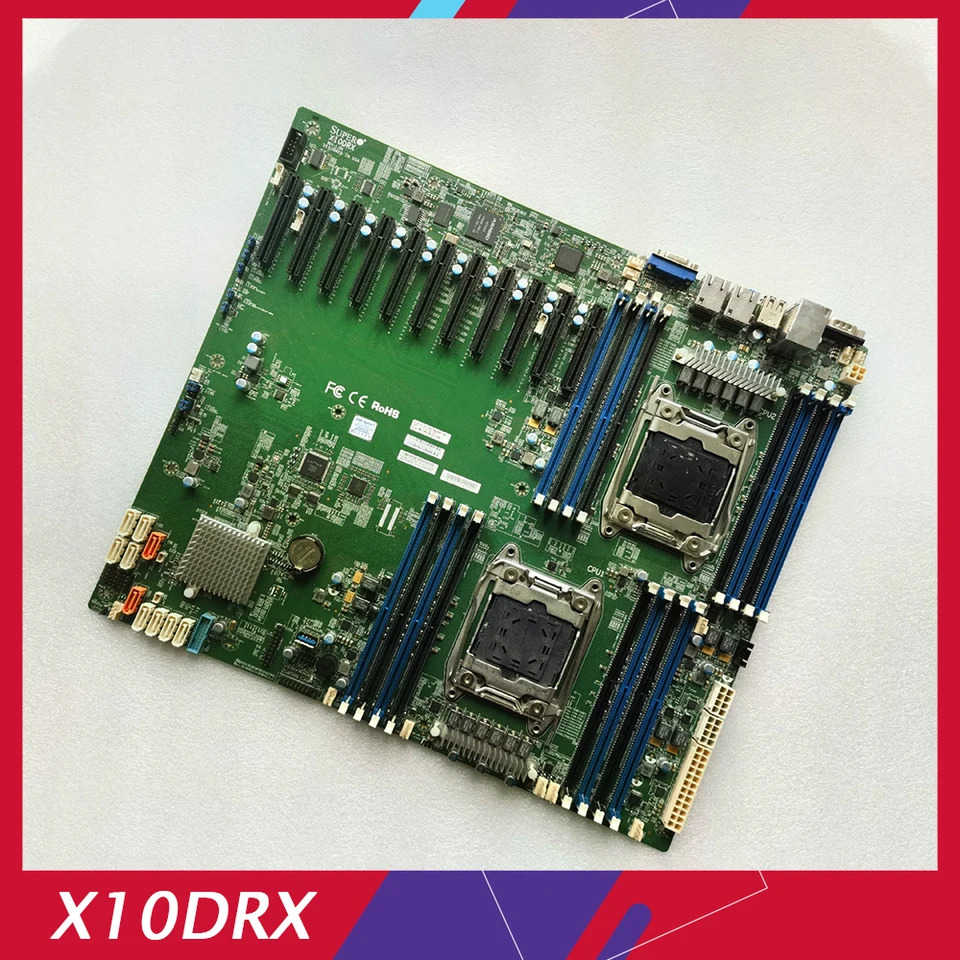 슈퍼마이크로 서버 마더보드X10DRX LGA 2011 C612 지지대 E5 2600 V3 V4 CPU DDR4 PCI-E 3.0 리퍼 완료