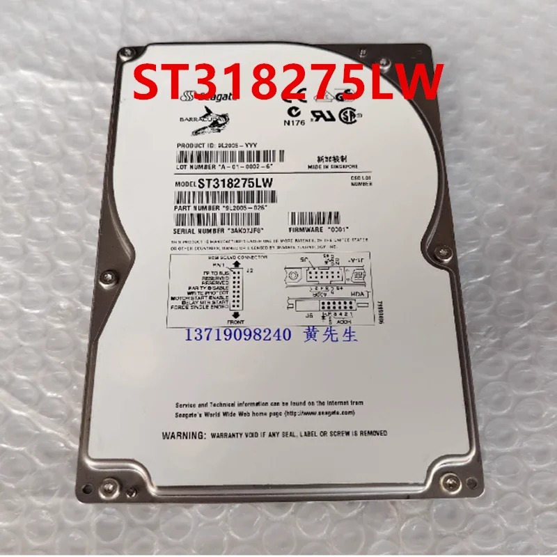 SEAGATE 18.2GB 3.5인치 68핀 SCSI ST거새 오리지널 하드 318275 LW는 것처럼 작동