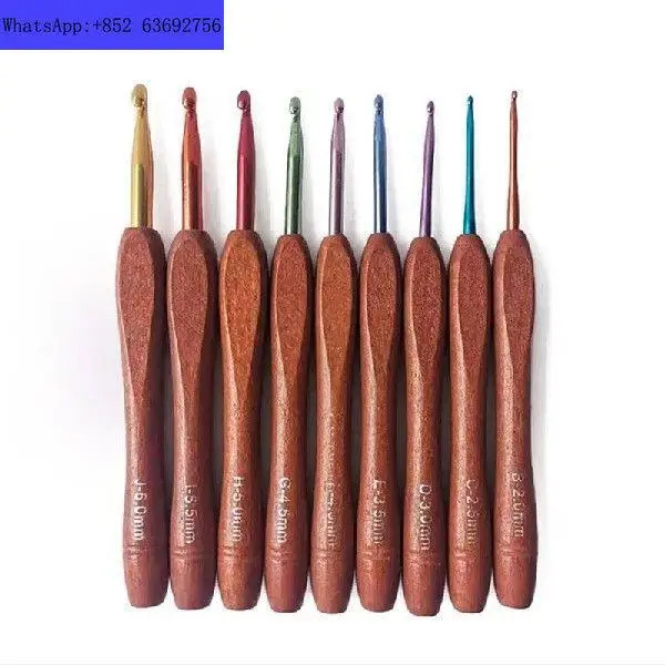 나무 후크 세트 당 9 개 2.0mm-6.0mm