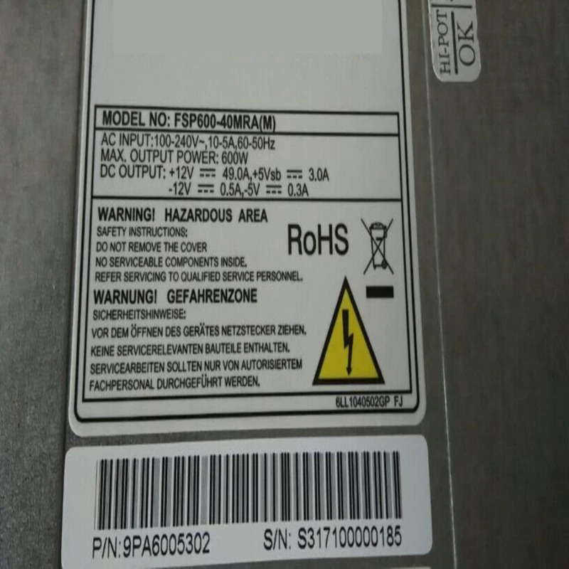 FSPPC PSU 전원공급장치 FSP600-40MRAM YM-2751E 600W 750W 신