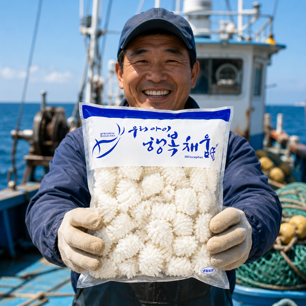 HACCP 직접 가공한 바다한끼 솔방울 모양 냉동 오징어 2kg x 2팩 (총4kg) 이미지 6