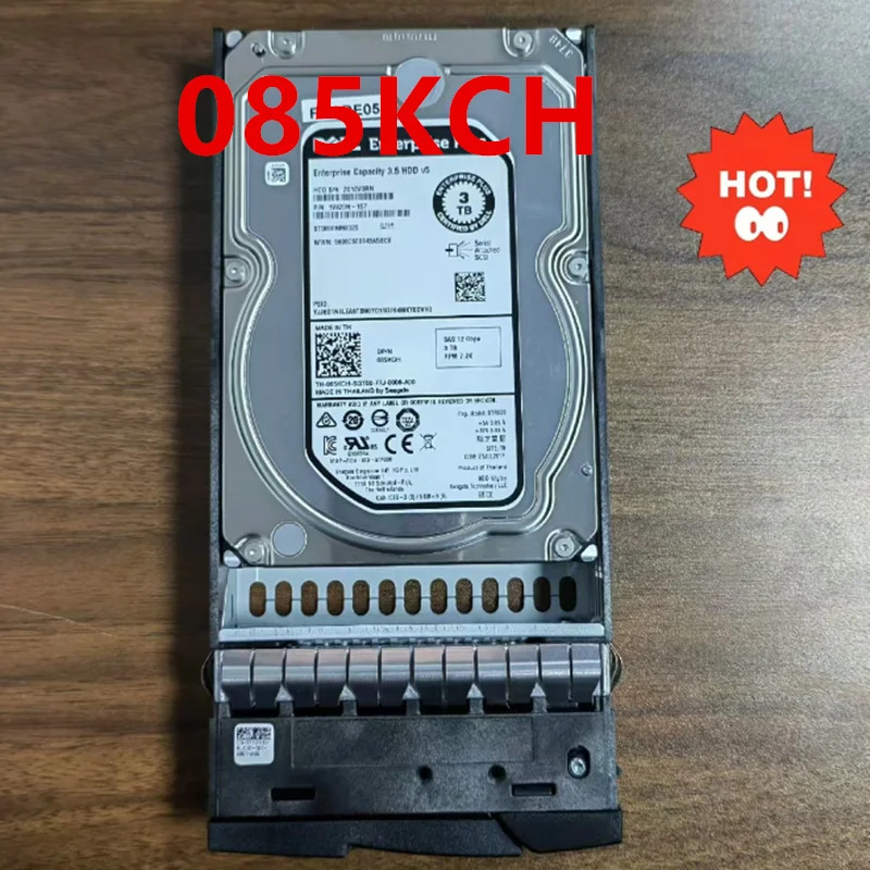 서버 하드 드라이브오리지널 DELL 3TB 3.5 인치 SAS 7200RPM 085KCH 85KCH ST3000NM0025 거신