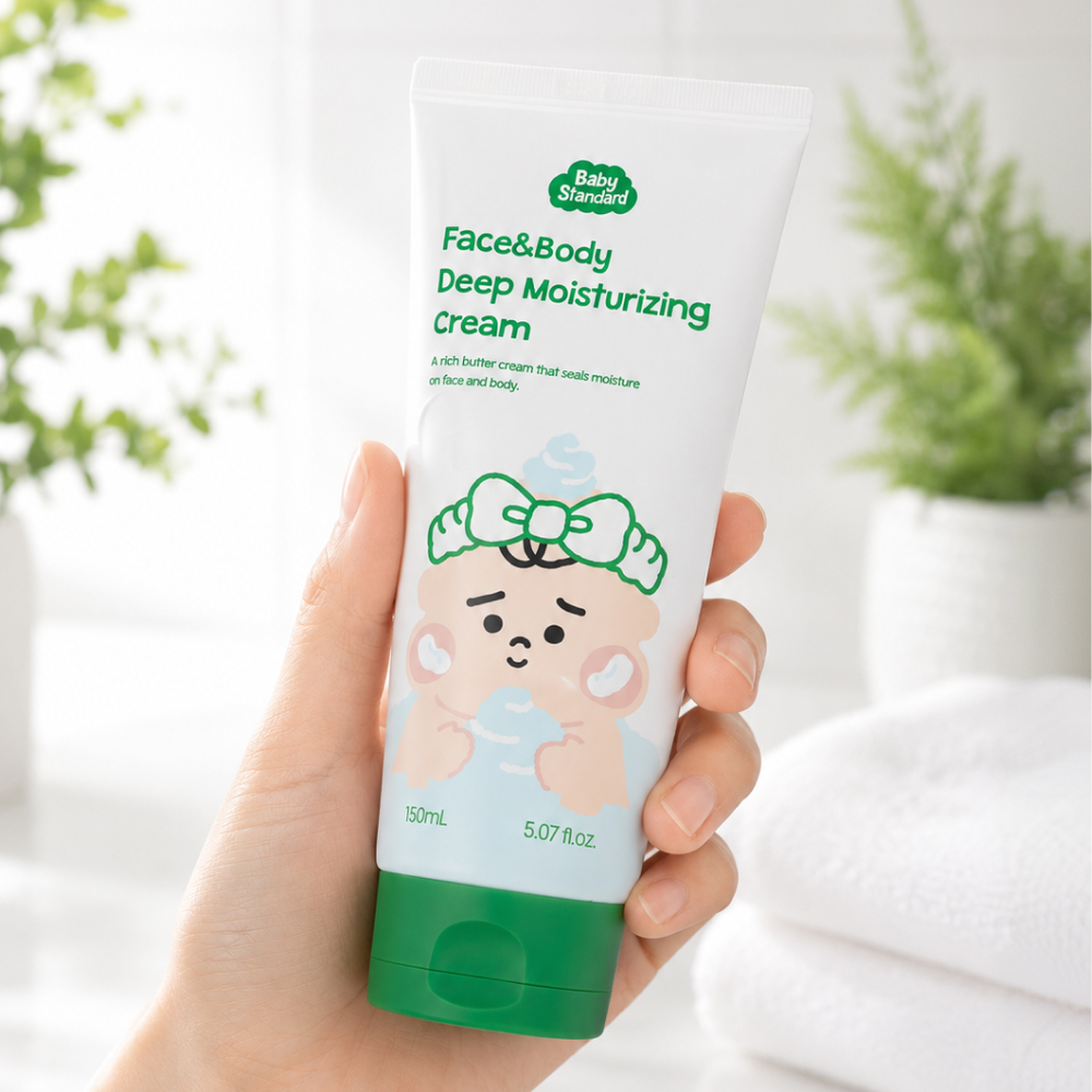 베이비스탠다드 페이스 앤 바디 아기 고보습 크림 150ml 무향 유아 올인원 보습 - 상세 이미지 4