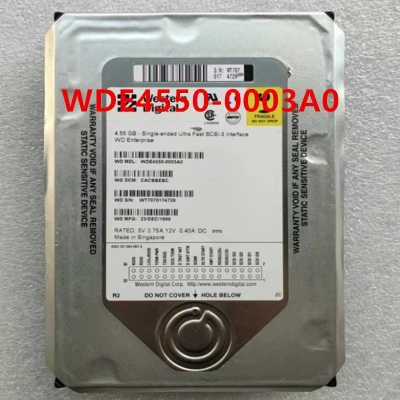 서버 하드 드라이브 WDE4550-0003A0 WDE4550-0003AO WD 4GB 3.5 인치 50 핀 SCSI 5400RPM 거오리지널 WDE4550