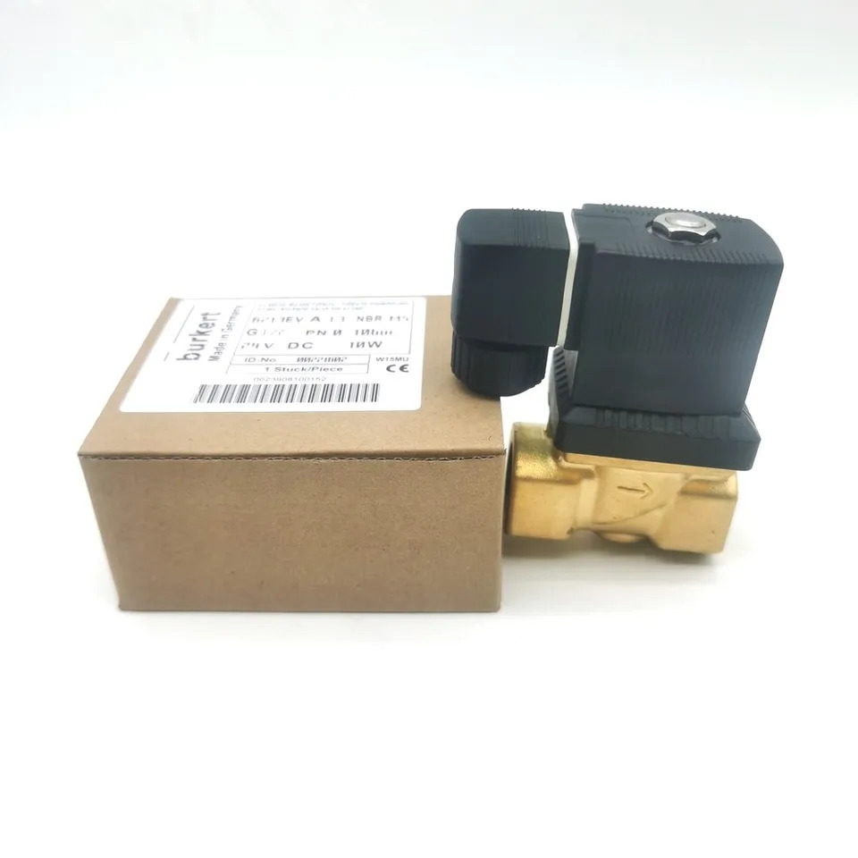 Burkert 00221654 6213 타입 G1/2 2/2 정상 1.3 플로우 홀 EPDM 밀폐-30 90 C 황동 밸브 바디 DC24V 8W 0-10bar