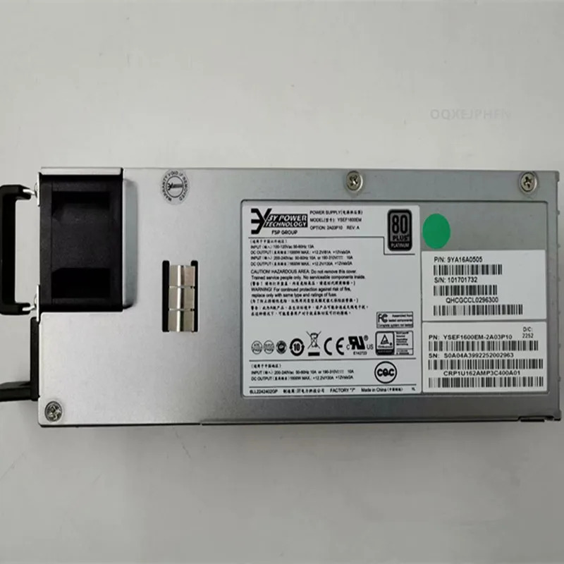 3Y 1600W YSEF1600EM거새 원본 전원공급장치가 새 처럼 작동함