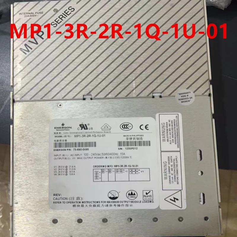 EMERSON 1200W MP1-3R-2R-1Q-1U-01 73-690-0495 리퍼 전원공급장치 것처럼 작동
