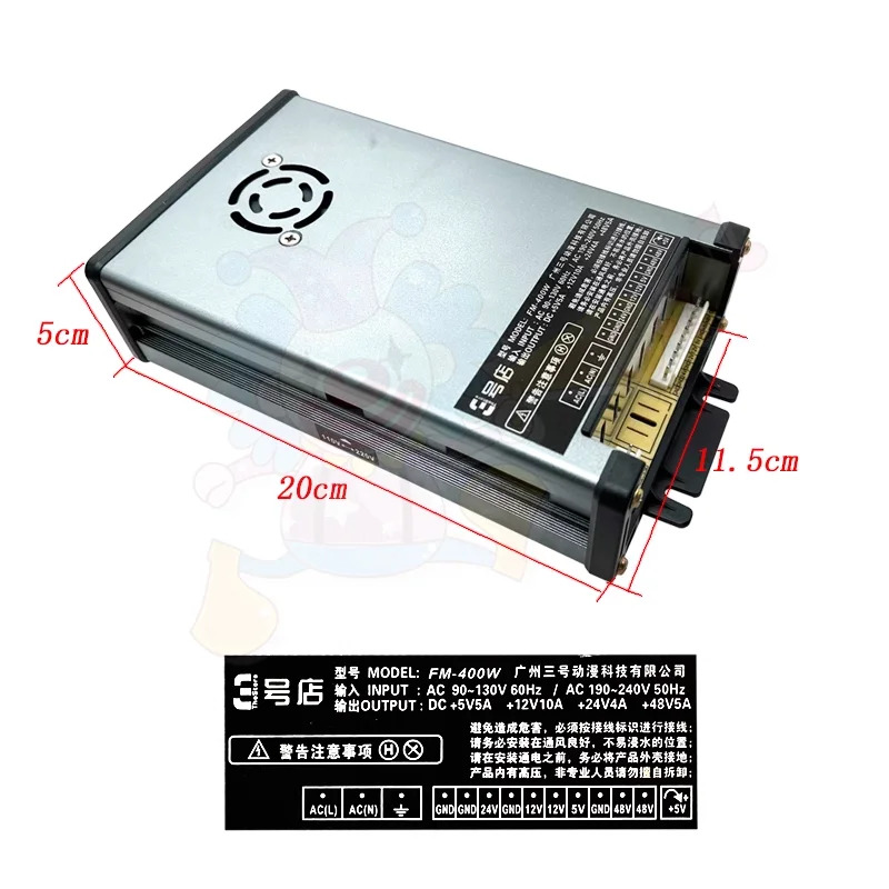 5V5A 12V10A 24V4A 48V5A 400W FM-400W새 원본 전원공급장치