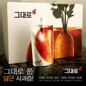 그대로 쭙 국산 당근사과즙 원물 100% NFC착즙 스파우트파우치 프리미... 맛있게 먹은 솔직 후기 - 상품 이미지 2