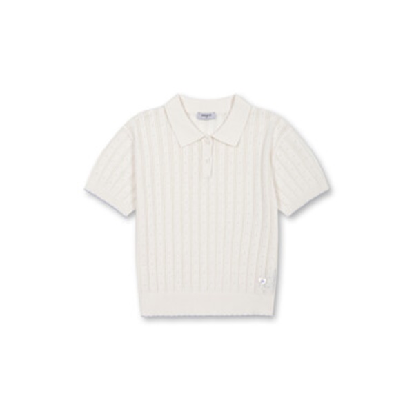 폴햄키즈 여아 펀칭 카라 반팔 니트2color(택1) G2ER2020A - 상세 이미지 2