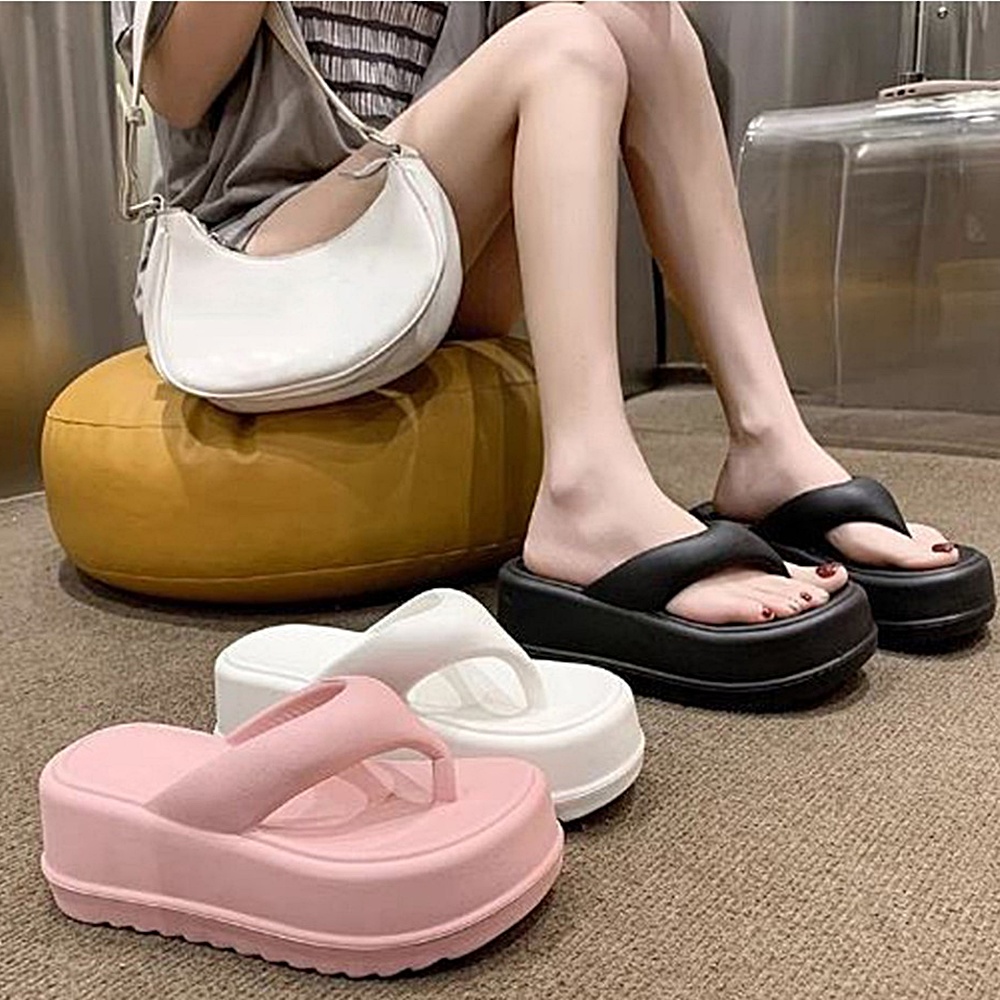 박대표마켓 굽높은쪼리 여성 키높이 슬리퍼 키높이쪼리 통굽조리 7cm - 상품 이미지