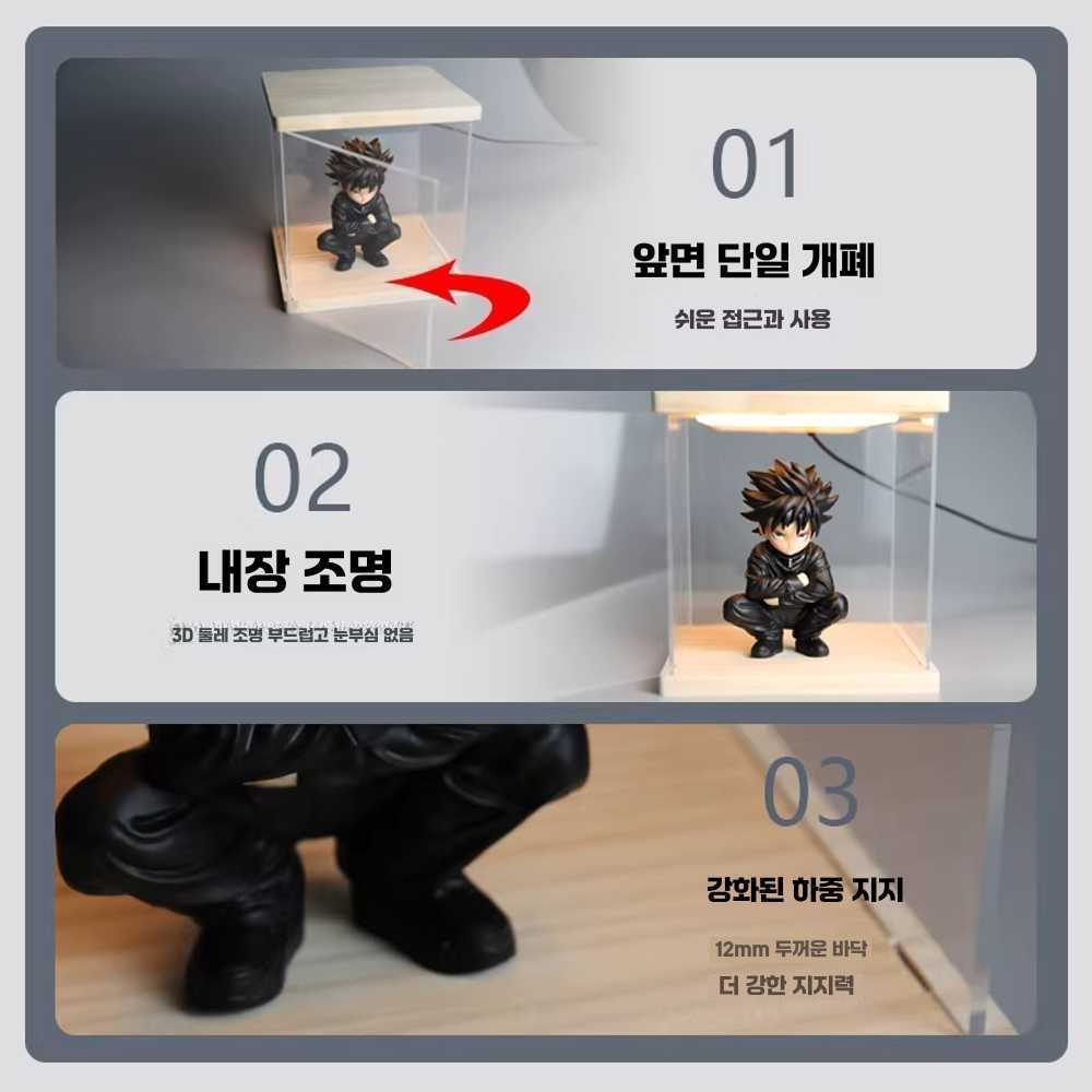 아크릴 피규어 케이스 수납 굿즈 가챠 정리 장식장 10x25x10 - 상세 이미지 5