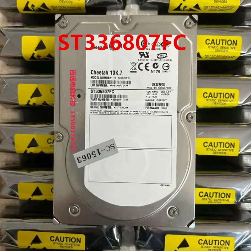Seagate 36GB 68핀 SCSI 3.5인치 10K7 HDD ST거새 오리지널 하드 336807 FC