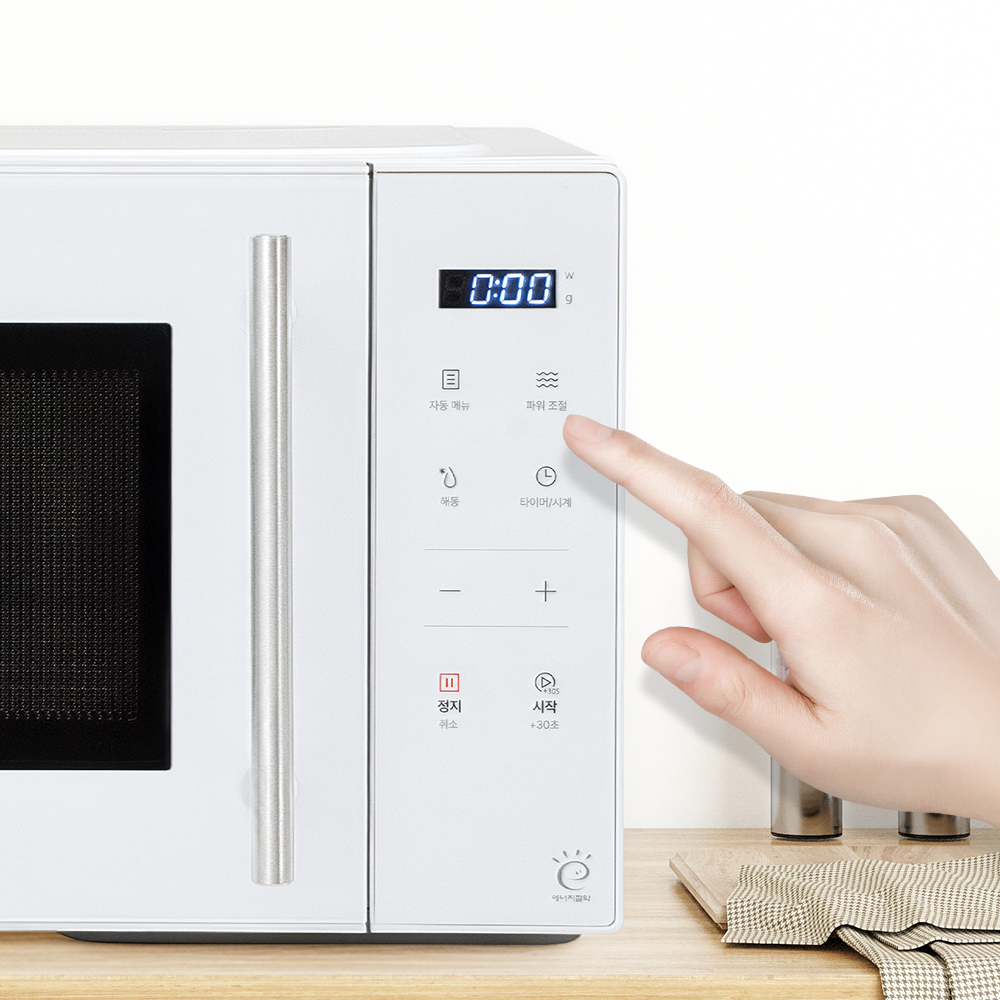 쿠잉 전자레인지 25L MM-E25TW 전자렌지 미니 소형 회전식 원룸 화이트 이미지 6