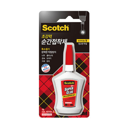 꿀이맘삼티추천 꿀이맘맘 3M 스카치 순간접착제 AD124G 젤형 4g 본드 빠른건조