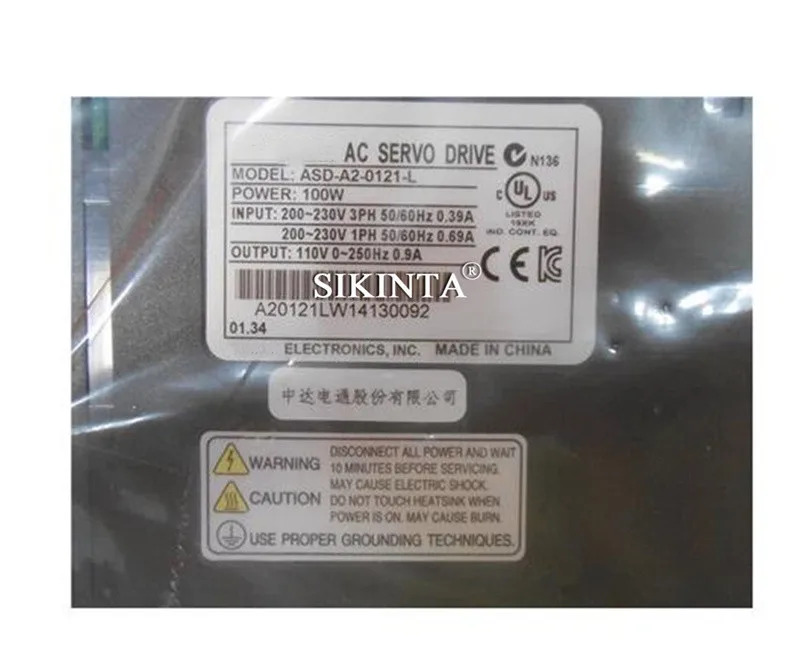 A2 시리즈 서보 드라이브 ASD-A2-0121-L 100W 220V 완전히 리퍼