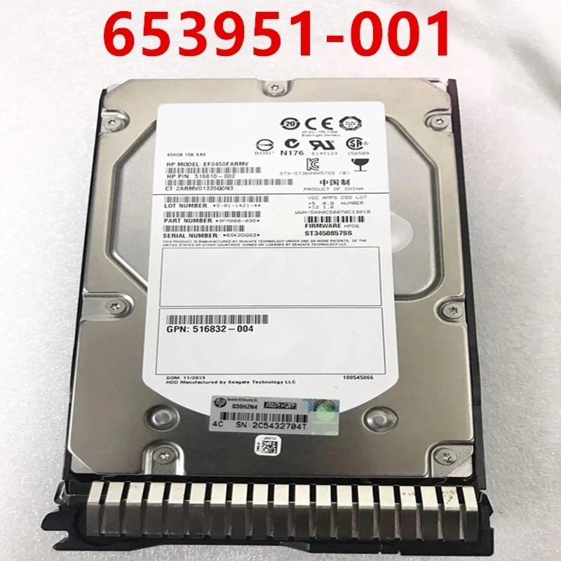 hp호환 G8 G9 450GB 3.5 SAS 6 Gb/S 32MB 15K새 HDD 서버 하드 드라이브652615 -B21 653951 -001