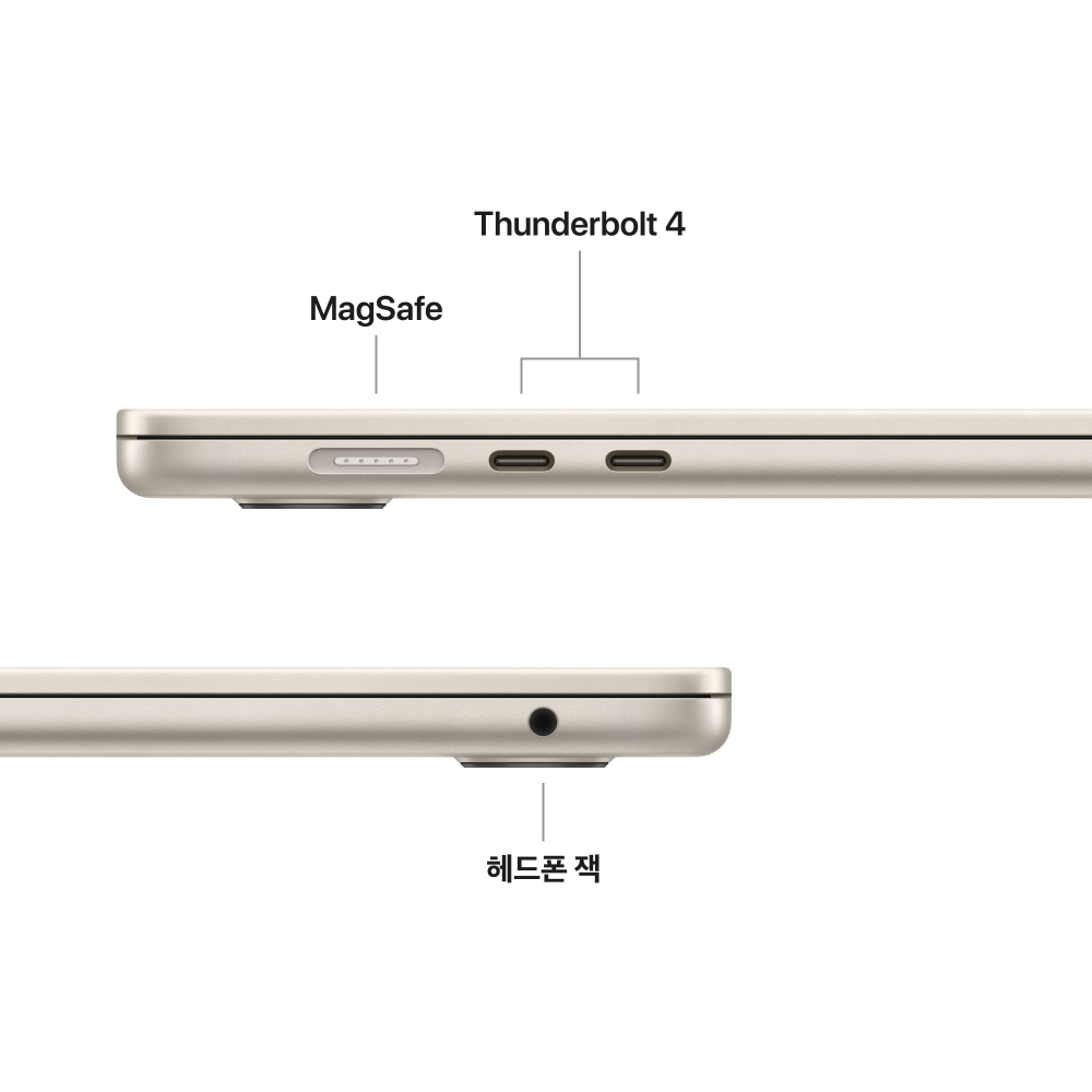 애플 맥북에어 15 M5 (CPU10/ GPU10) 24GB 512GB 스타라이트 Z1LT0001V 상품 이미지