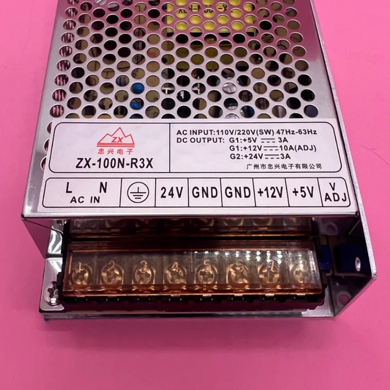 Zhongxing 5V3A 12V10A 24V3A 100W ZX-100N-R3X 나사 또는 핀새 원본 전원공급장치