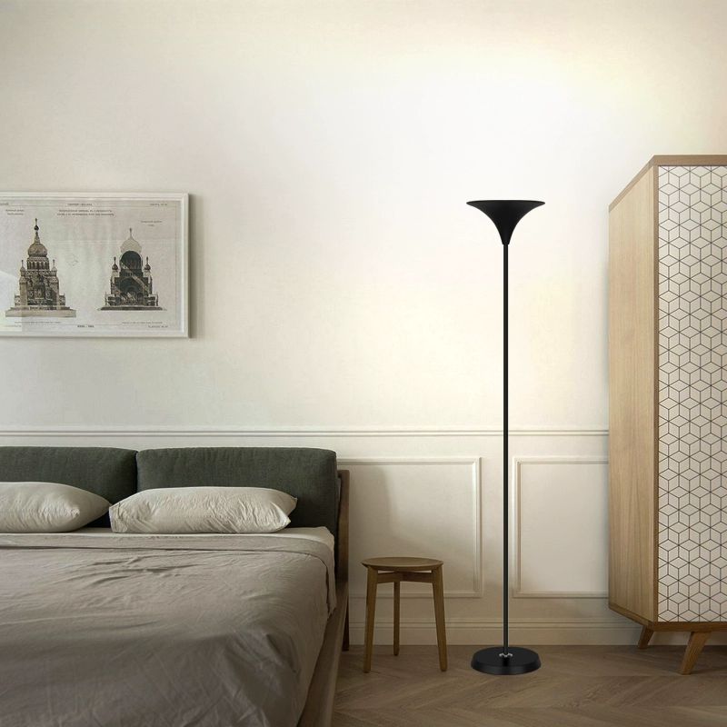 상향식 플로어 램프 대형 빈티지 간접 따뜻한 풋스위치 서재 침실 엔틱 장스탠드 - 상세 이미지 2