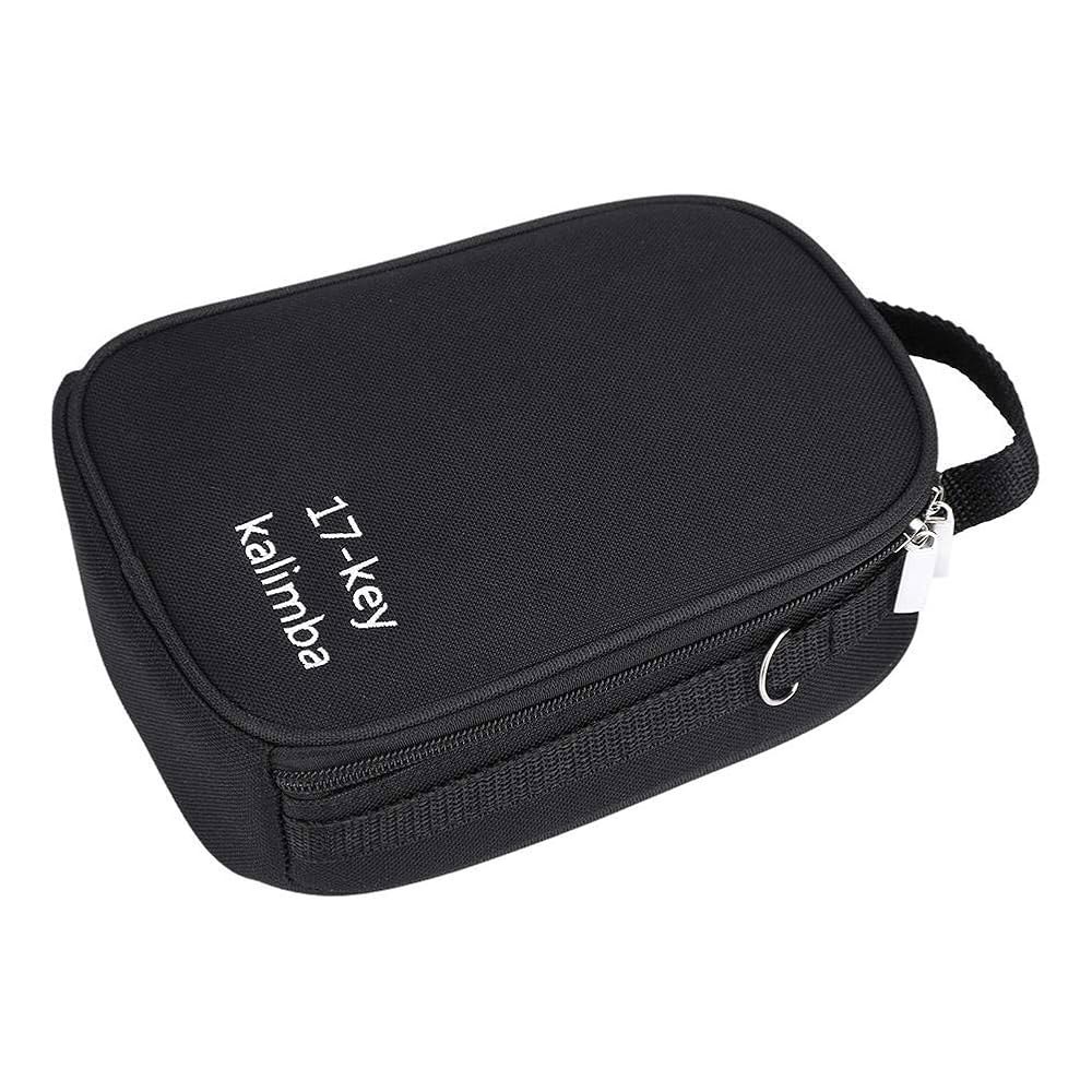 딜웨 칼림바 가방, 17키 휴대용 케이스 엄지손가락 피아노 보관 숄더백 핸드백 박스, 가방 음악 악기 - 상세 이미지 3