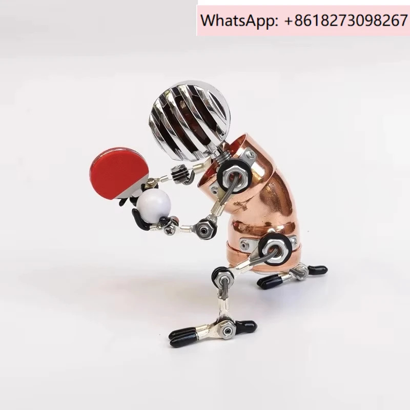Ro-bot 데스크탑 핸드메이드 장식품 산업 스타일 장식 탁구 아레나