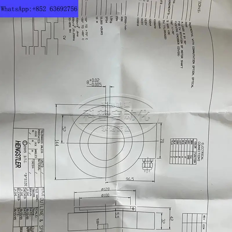 인코더 RI140 126960 DWG NO786110-0001