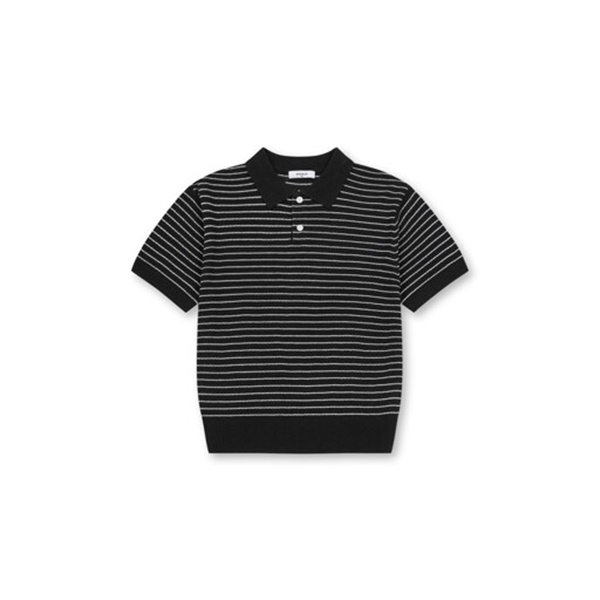 폴햄키즈 공용 카라 스트라이프 반팔 니트3color(택1) G2ER3020A - 상세 이미지 2