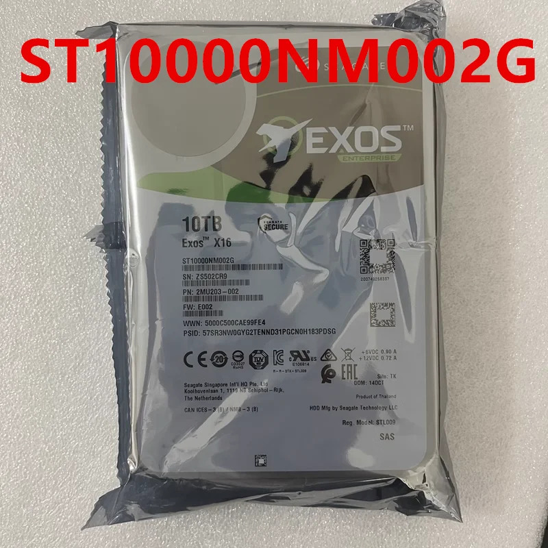 SEAGATE오리지널 하드 서버 드라이브SAS 7200RPM ST10000NM002G ST10000NM001G 10TB 3.5 인치 신