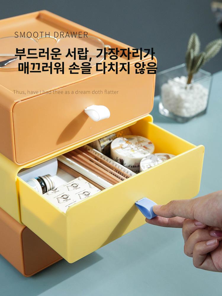 소품 정리함 플라스틱 다용도 칸막이 수납 보관 투명 서랍 약통 바구니 멀티박스 - 상세 이미지 5