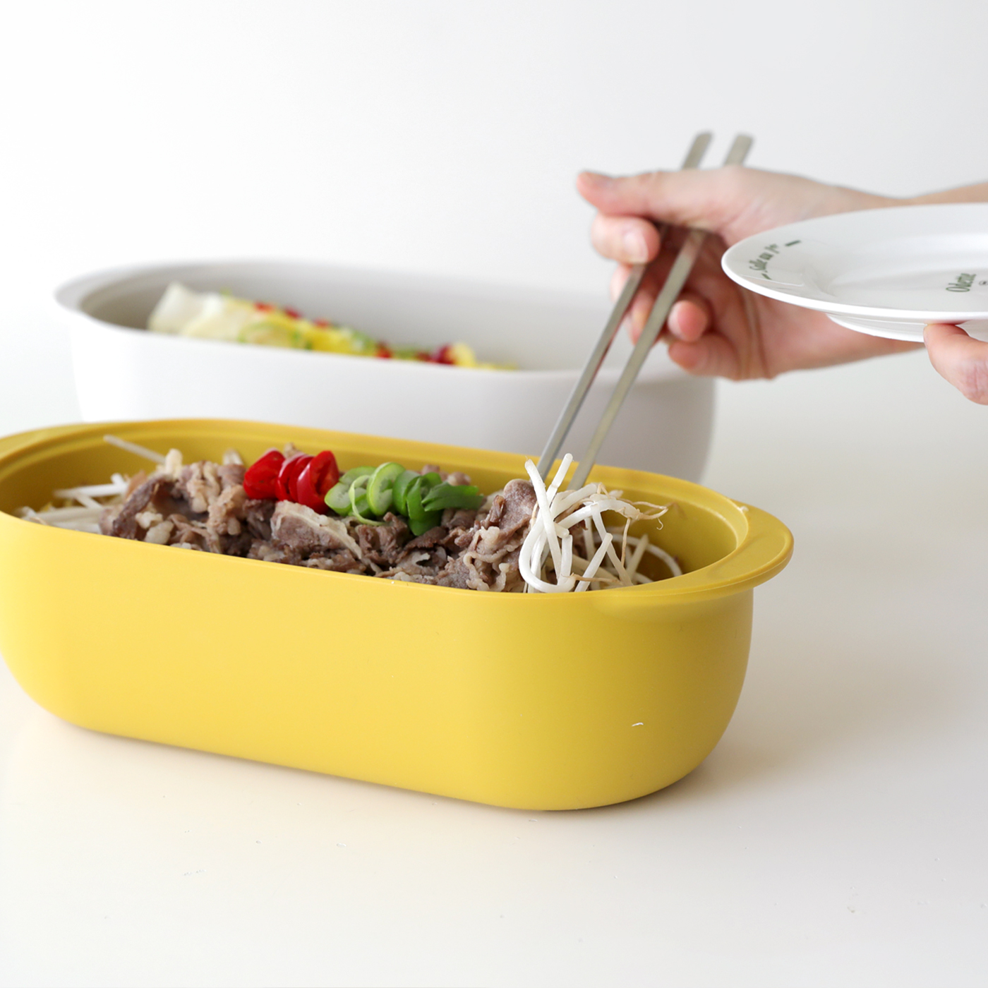이우아여사 무아 국내생산 플래티넘 실리콘 찜기 전자레인지 용기 계란찜 이유식 냄비 - 상세 이미지 2