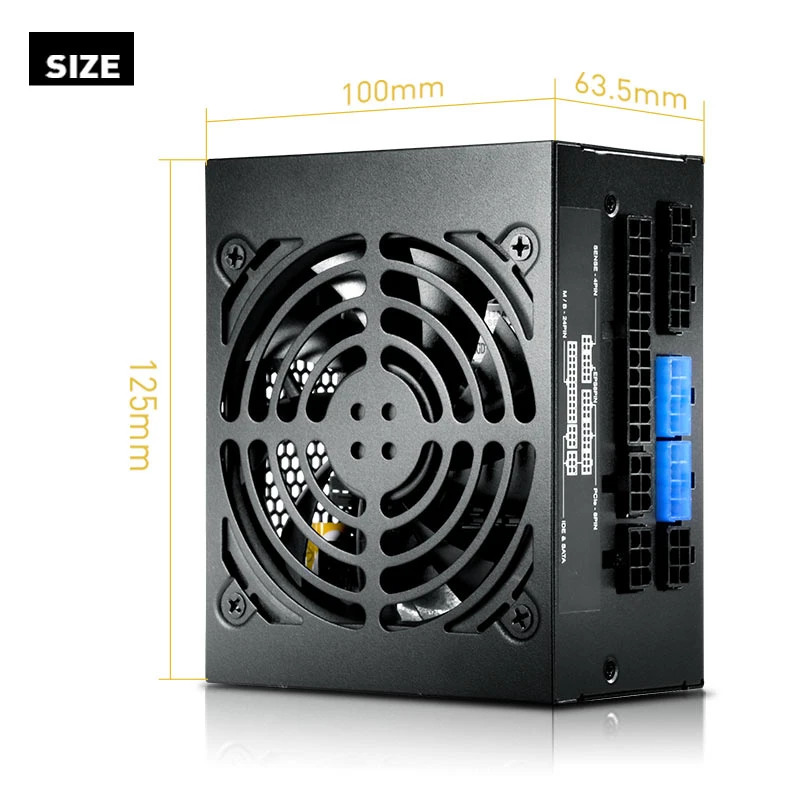 실버스톤 SX650 풀 모듈 PSU 80 플러스 골드 650W 500W 전원공급장치 SST-SX650-G SST-SX500-G 신
