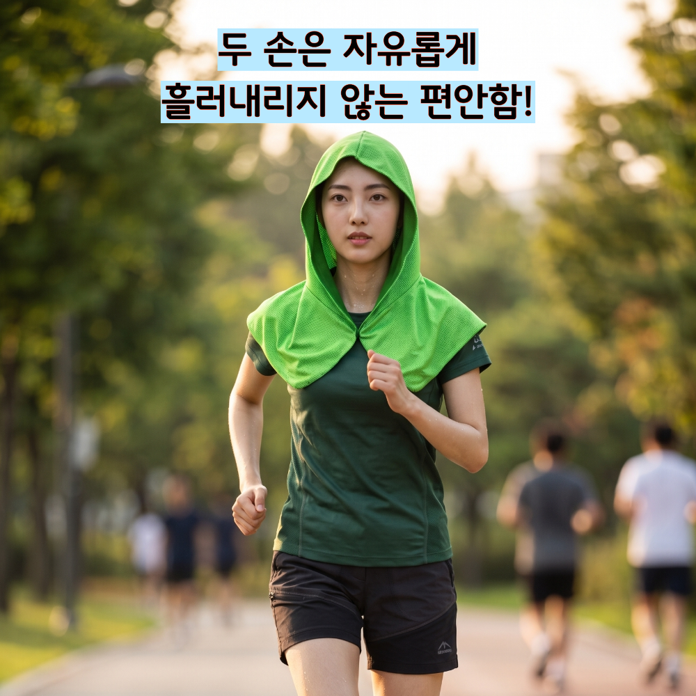 후드 쿨타올 스포츠타올 골프 등산 작업 습식타월 1+1 - 상세 이미지 3